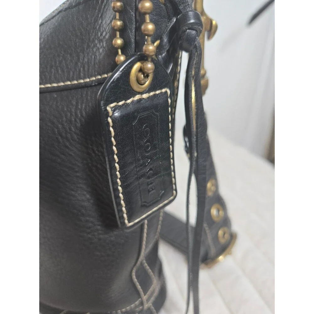 Rare Vintage Coach Heritage Web Leather Sling Bag-Black